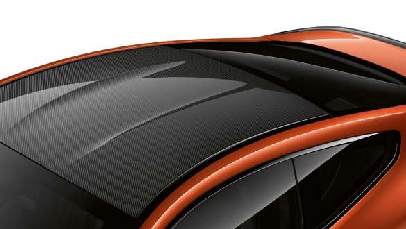 M carbon-fibre roof. G15 BMW 8 Series Coupé, bird`s-eye view, M carbon-fibre roof. G15