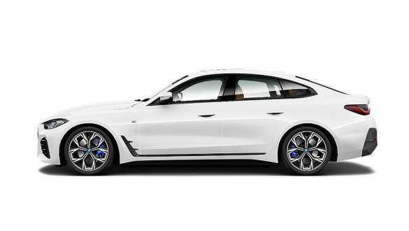 BMW i4 eDrive40 G26 2021 Mineral White side view  BMW i4 eDrive40 G26 2021 Mineral White side view