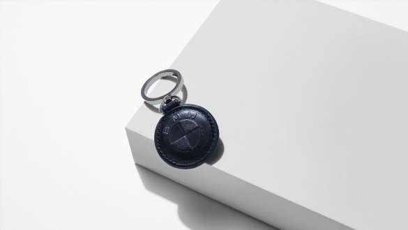 BMW Lifestyle Lookbook 2023 BMW Key Ring Leather Black with Logo BMW Lifestyle Lookbook BMW Key Ring Leather Black with Logo