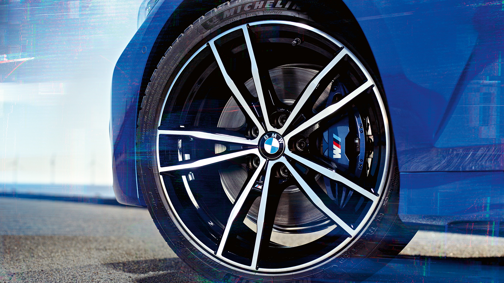 BMW 3 Series Sedan, light alloy wheels 791 M. G20 Close-up of 19'' M light alloy wheels 791 M Jet Black of the BMW 3 Series Sedan. G20