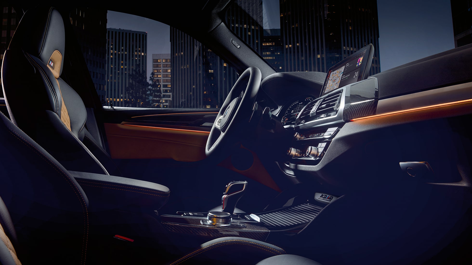 BMW X3 M Competition, exclusive cockpit. F97 BMW X3 M Competition, interior, exclusive cockpit with M Sport seats and M leather steering wheel. F97