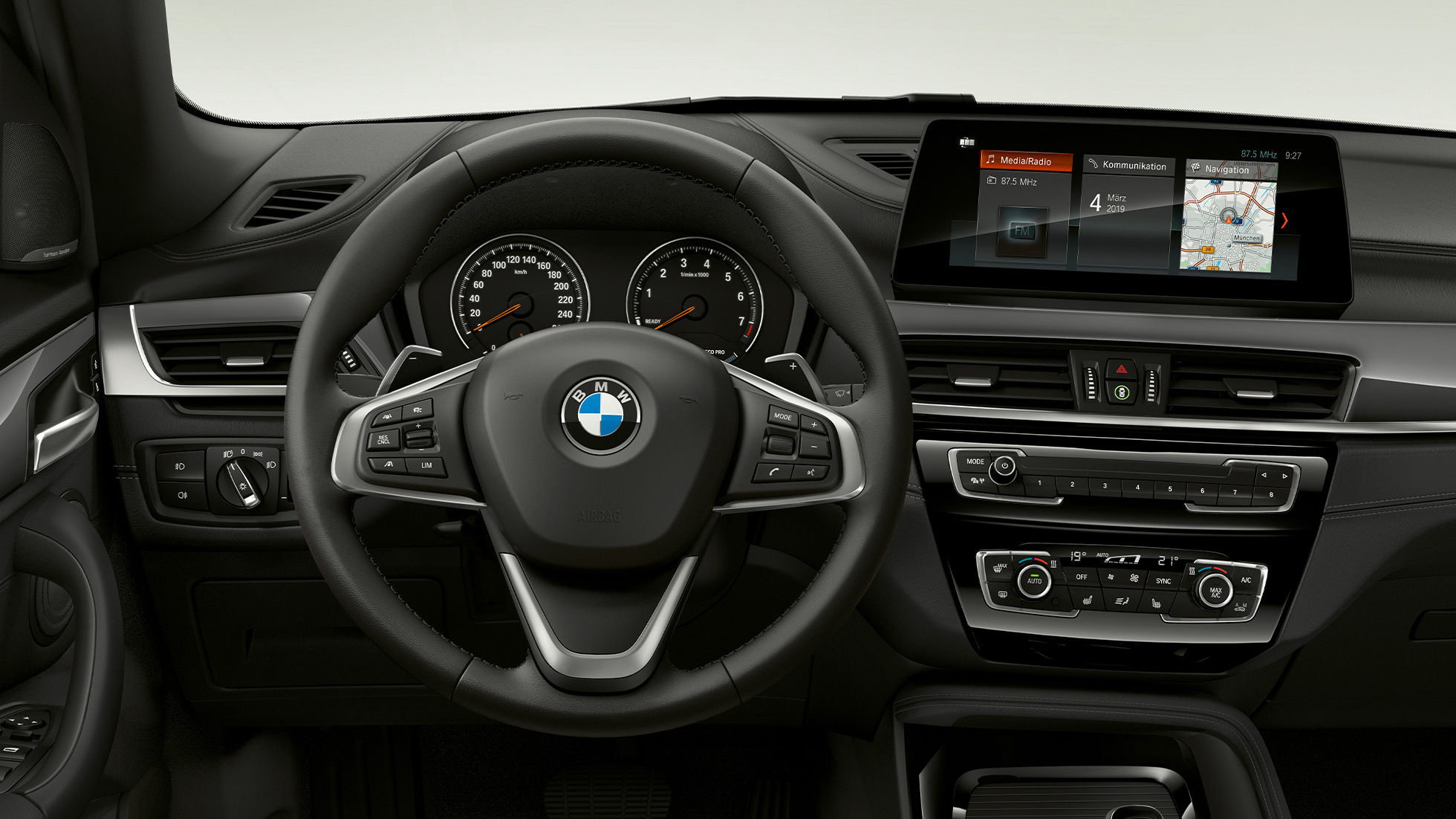 BMW X1, Model xLine, interior F48 BMW X1, Model xLine, interior with focus on cokpit F48