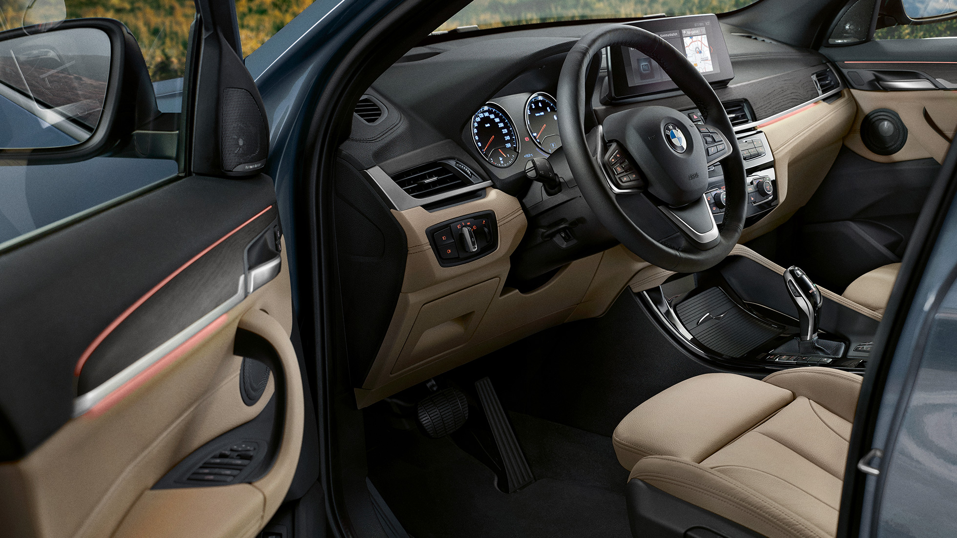 BMW X1, Interior F48 BMW X1, interior with focus on multifunctional sterring wheel F48