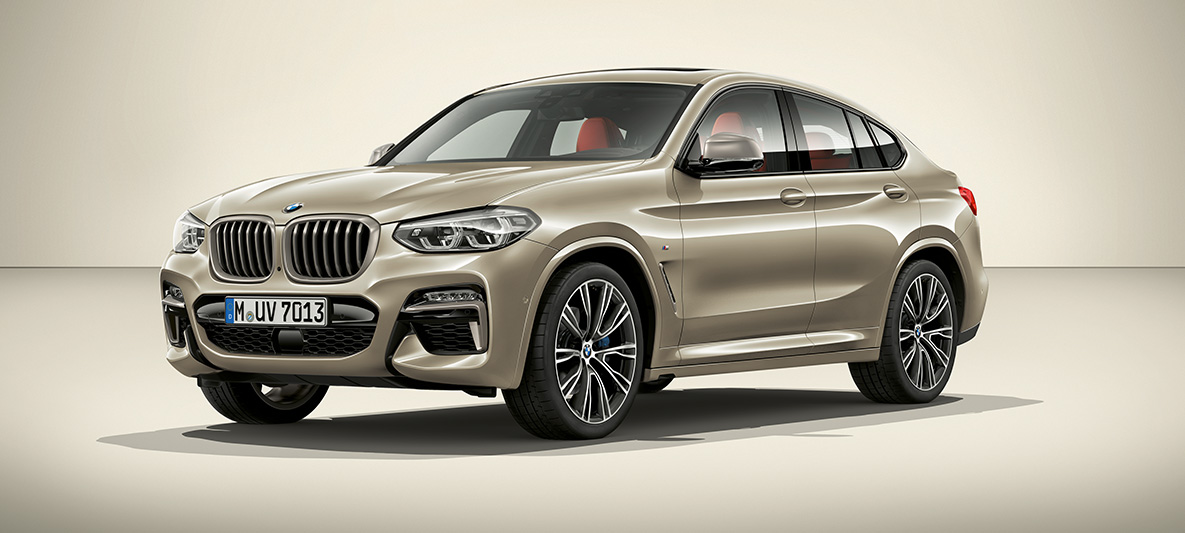 BMW Individual Sun Stone metallic BMW X4 G02 BMW Individual Collection BMW X4 G02 2018 Sun Stone metallic three-quarter side view