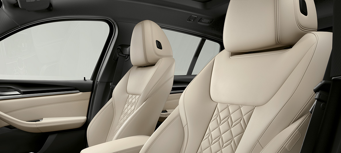 BMW Individual extended leather trim 'Merino' ivory white BMW X4 G02 BMW Individual extended leather trim 'Merino' ivory white BMW X4 G02 2018 interior
