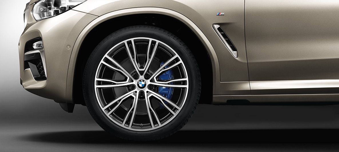 21" BMW Individual light alloy wheels V-spoke 726 I BMW X4 G02 21" BMW Individual light alloy wheels V-spoke 726 I BMW X4 G02 2018 Sun Stone metallic side view