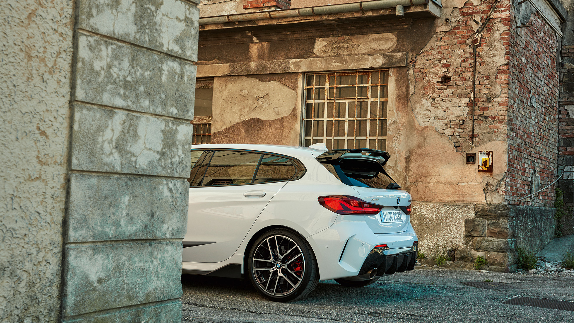BMW 1 Series BMW M135i xDrive F40 M Performance rear BMW 1 Series BMW M135i xDrive F40 M Performance rear detail view