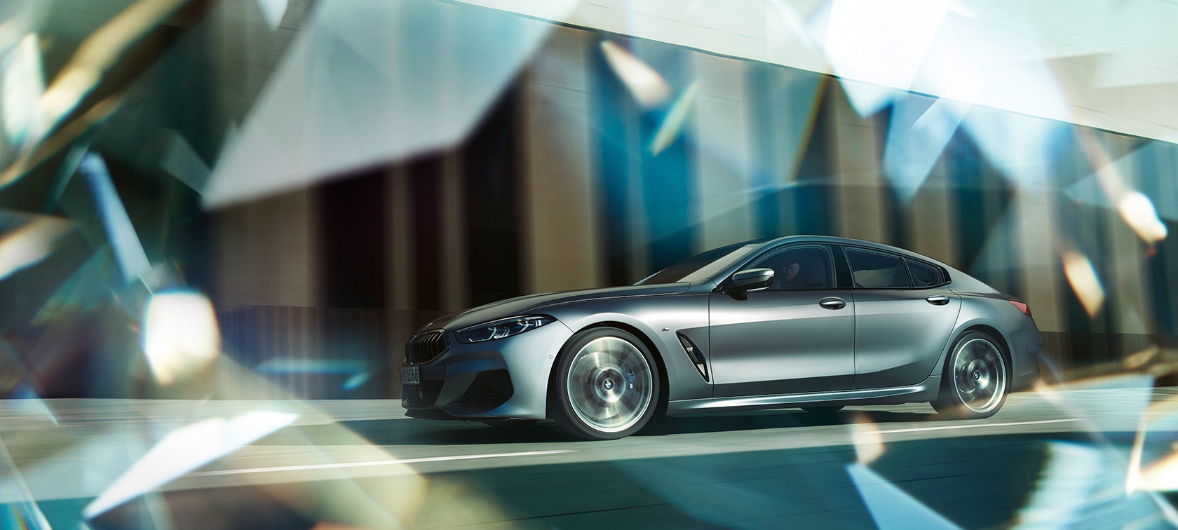 BMW 8 Series Gran Coupé Inspire G16 BMW 8 Series Gran Coupé, side shot while driving, Inspire G16